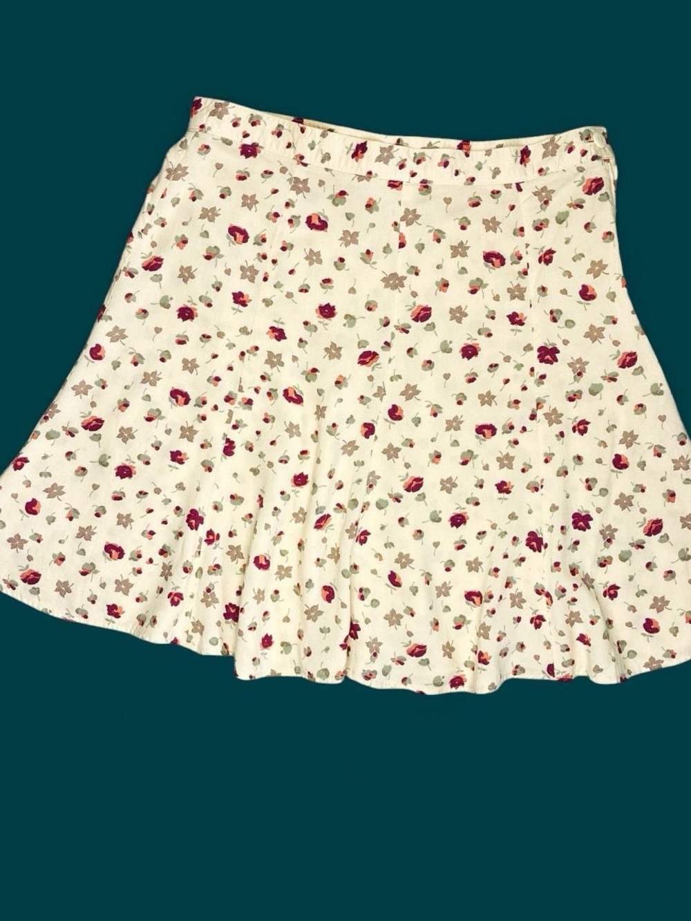 Vintage 90’s Style New York Yellow Floral Mini Skirt